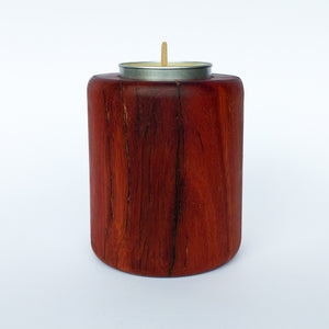 Candle Holder (Red Gum, Tall) and Tealight Bundle